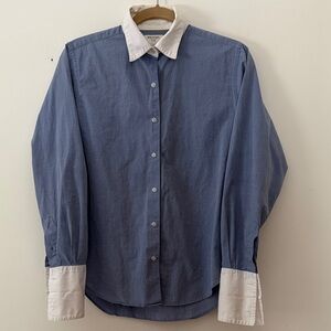 Brooks Brothers Classic Blue Shirt with White Accents